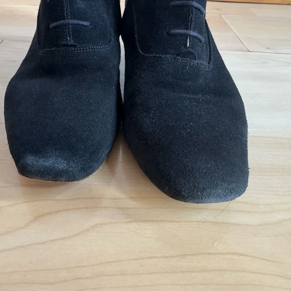 Rouje Black Suede Lace-Up / Zip Boots 41 - Picture 3 of 8